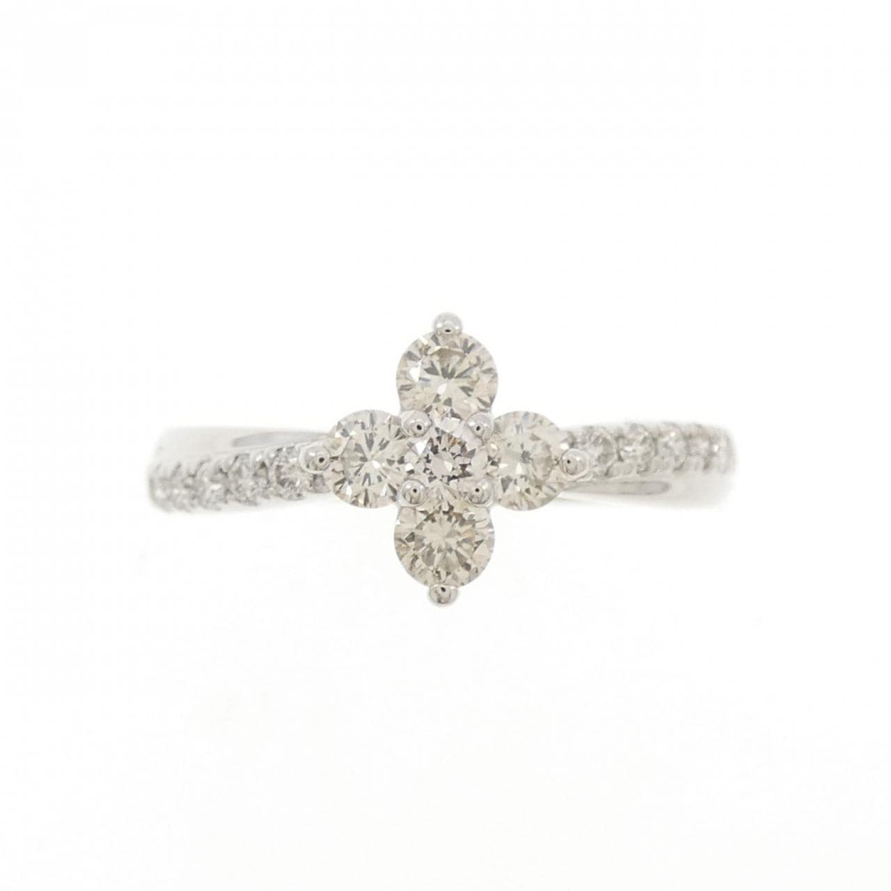 PT900 フラワー ダイヤモンド リング 0.50CT