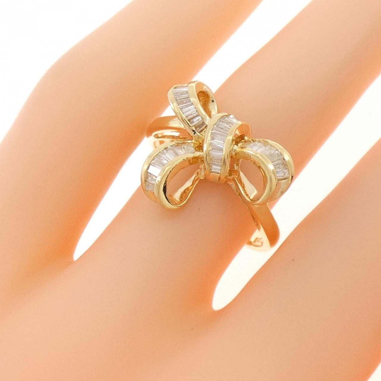 K18YG ダイヤモンド リング 0.39CT