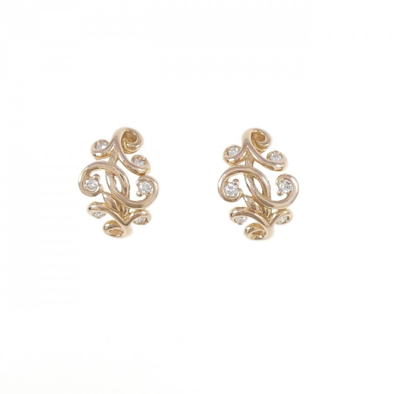 K18PG ダイヤモンド ピアス 0.12CT