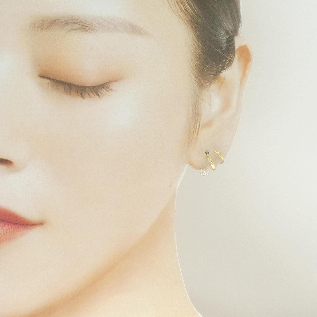 K18YG ダイヤモンド ピアス 0.16CT