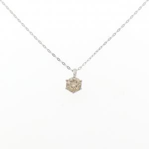 PT999/PT850 ソリティア ダイヤモンド ネックレス 1.00CT