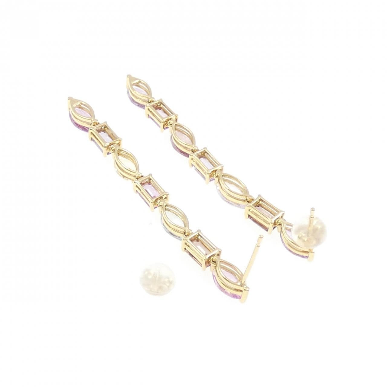 ジーエスティービー サファイヤ ピアス 5.20CT