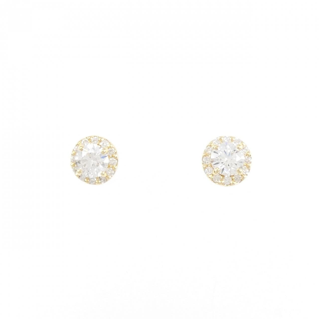 [再加工款] K18YG/ST鑽石耳環 0.219CT 0.233CT D VS2 VG