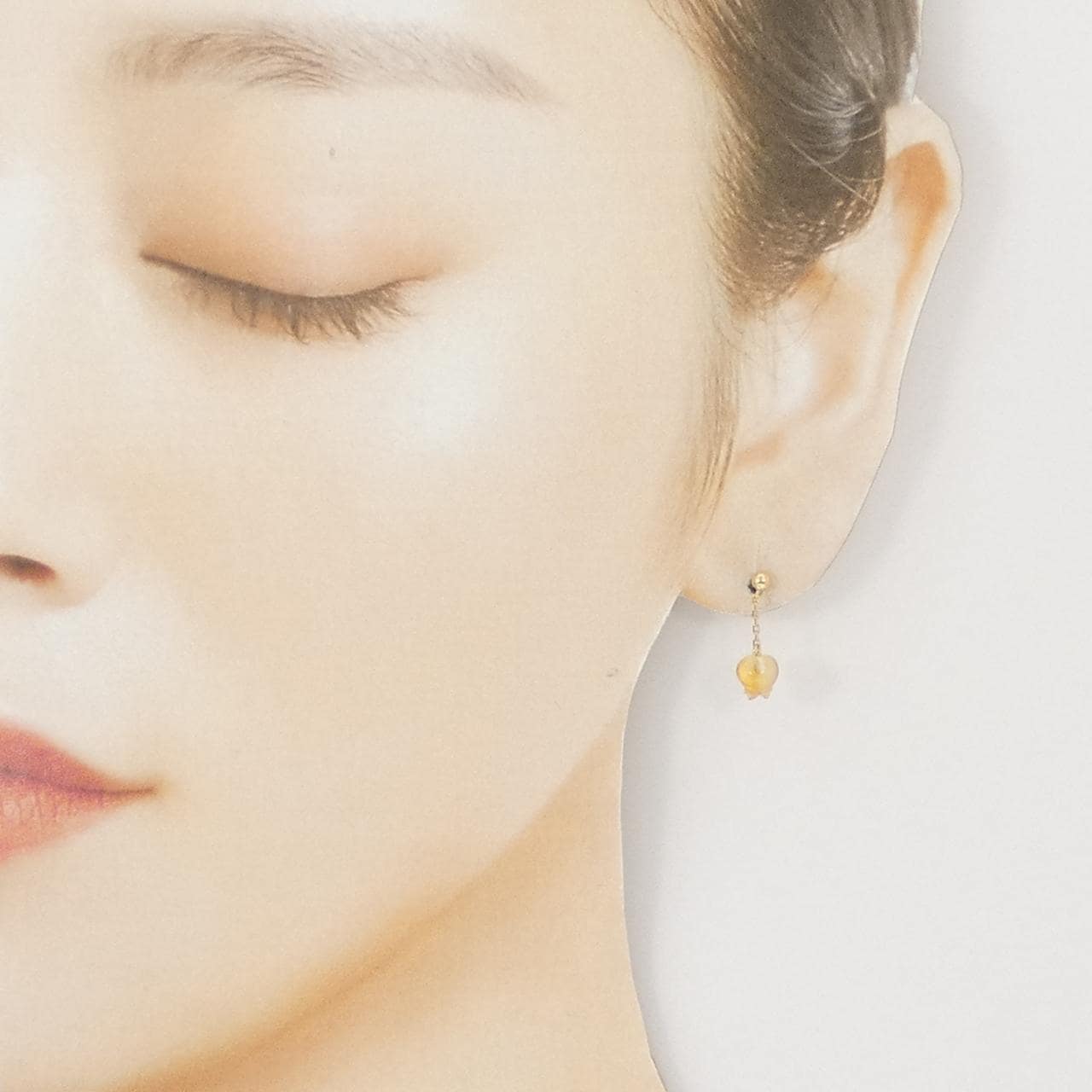 K18YG シトリン ピアス