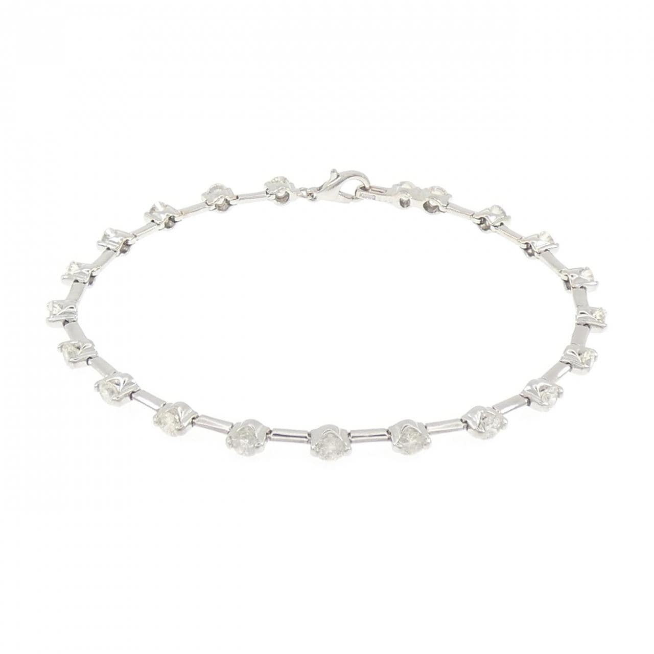 K18WG ダイヤモンド ブレスレット 3.00CT