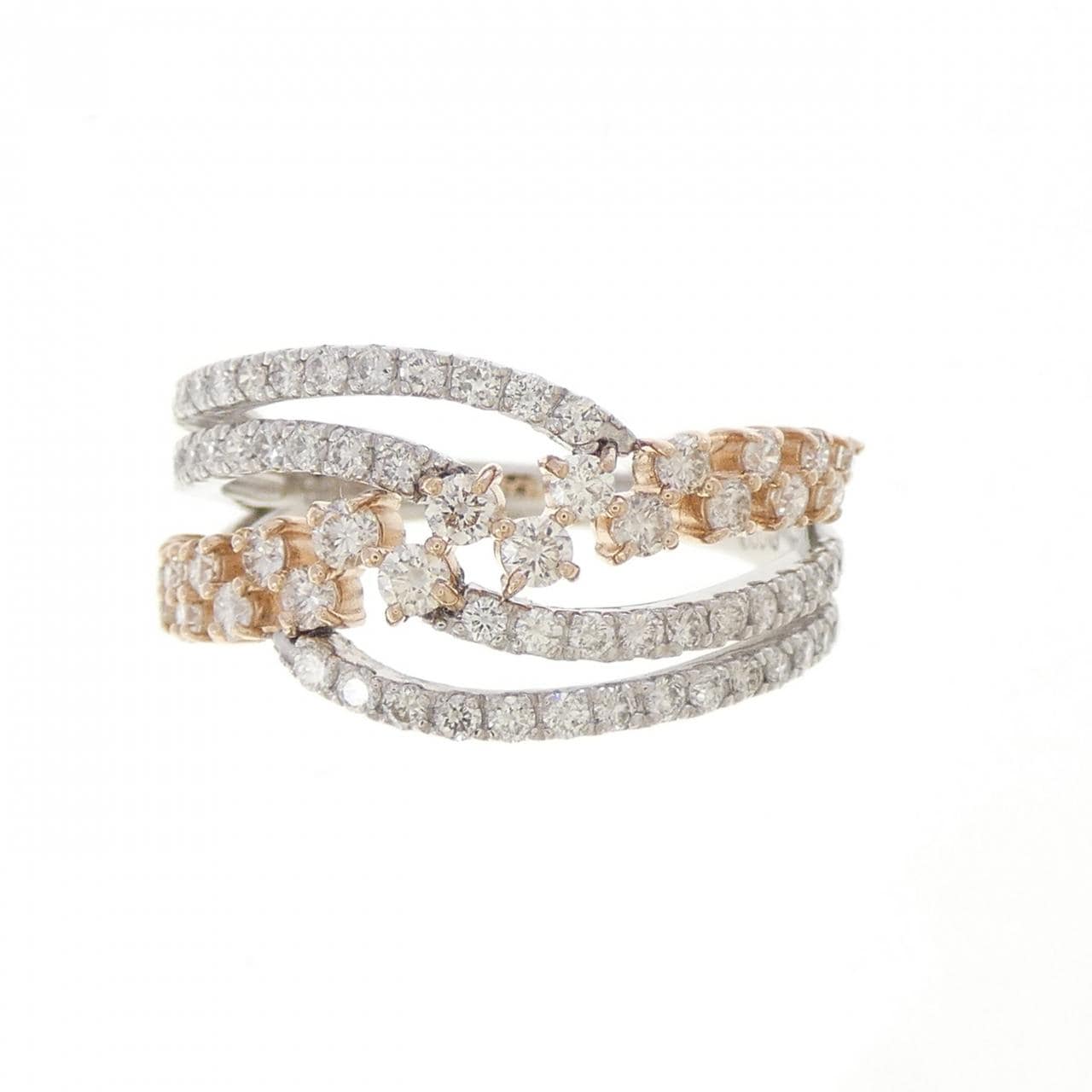 PT900/K18PG ダイヤモンド リング 1.00CT
