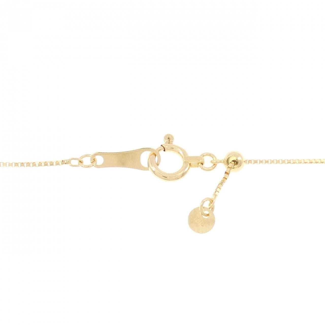 K18YG フラワー ダイヤモンド ネックレス 0.35CT