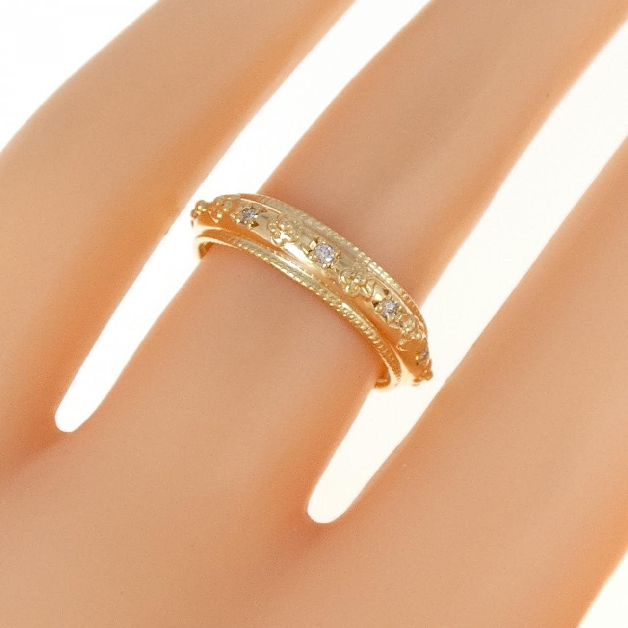 750YG ダイヤモンド リング 0.04CT