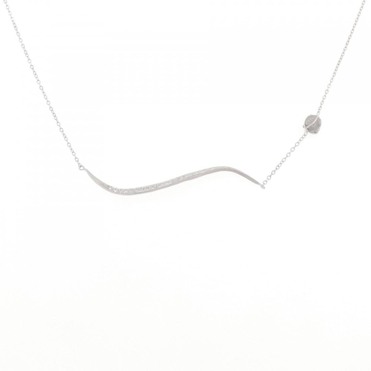 K18WG ダイヤモンド ネックレス 0.150CT