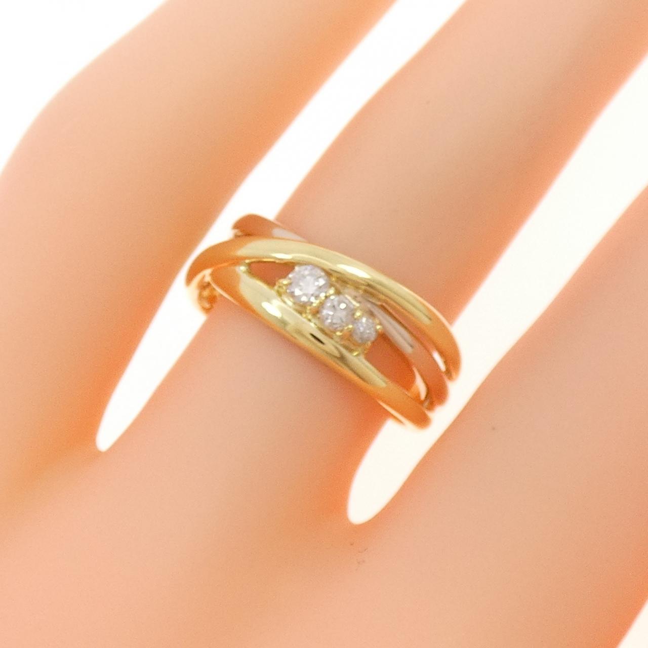 K18YG/K18PG ダイヤモンド リング 0.13CT