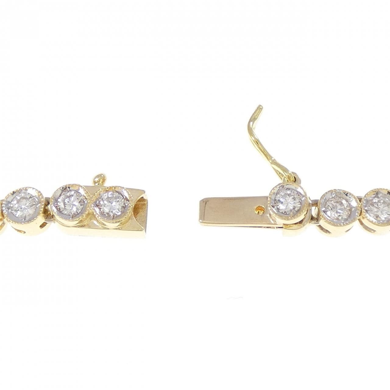 K18YG/K18WG ダイヤモンド ネックレス 7.95CT