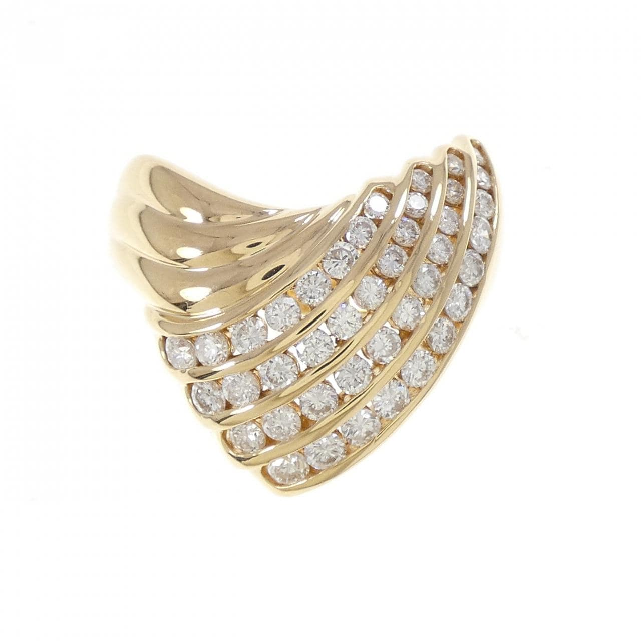 K18YG ダイヤモンド リング 1.34CT