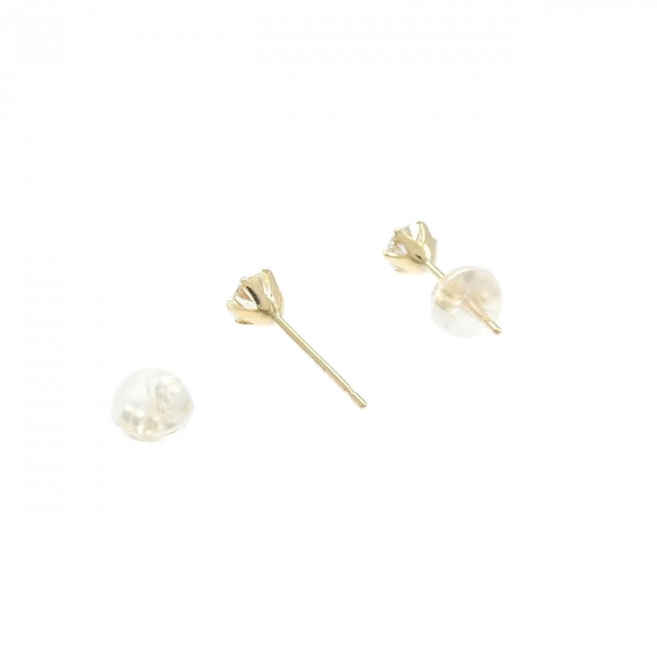 K18YG ソリティア ダイヤモンド ピアス 0.50CT