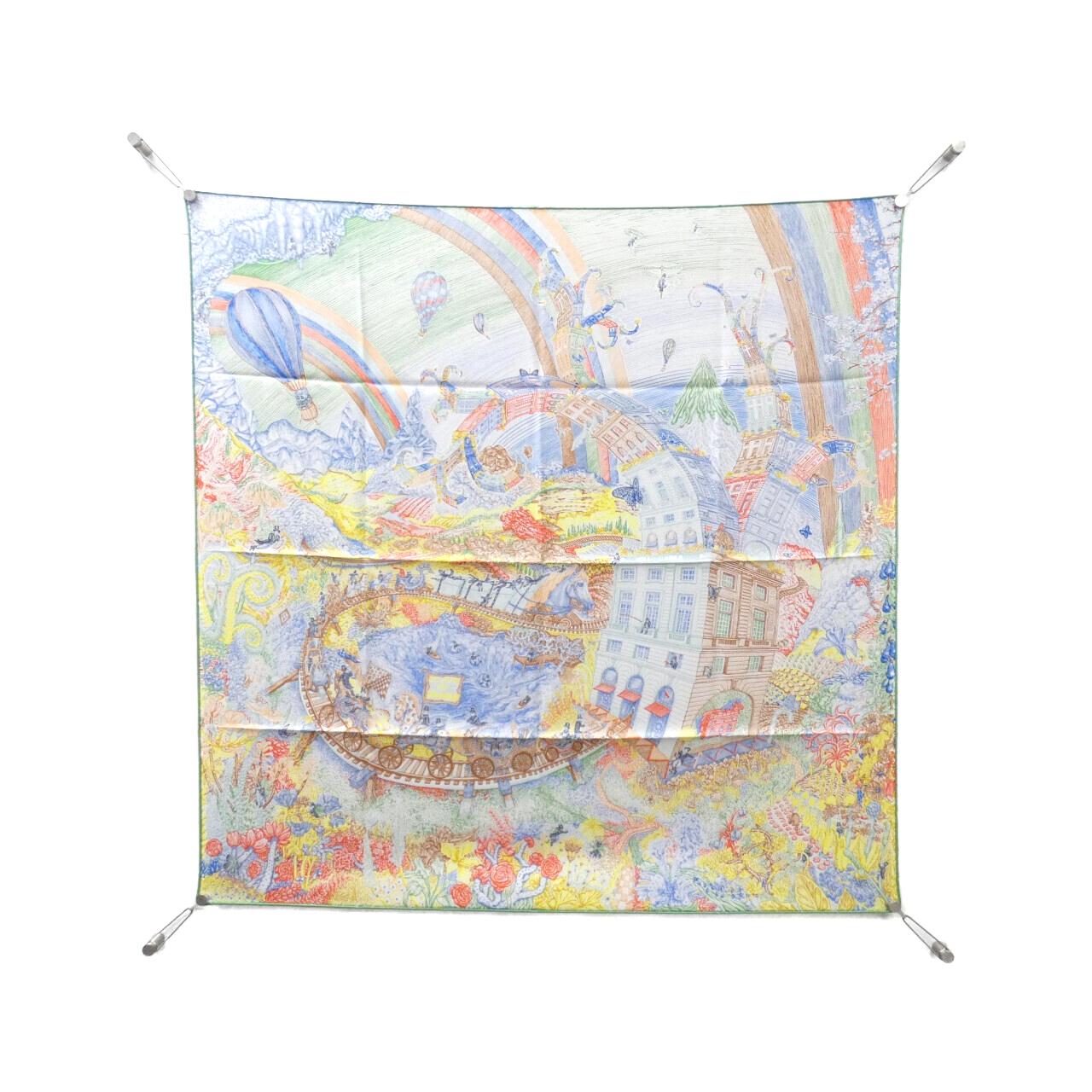 エルメス LES FOLIES DU FAUBOURG カレ 004147S スカーフ