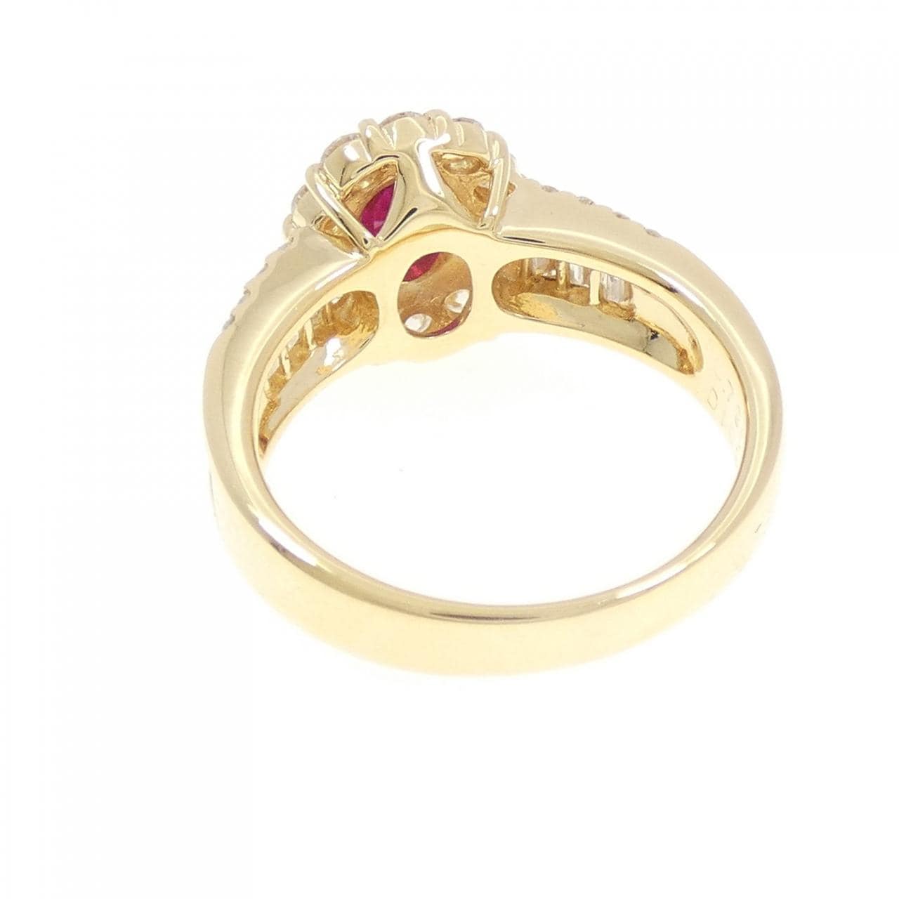 K18YG ルビー リング 0.795CT