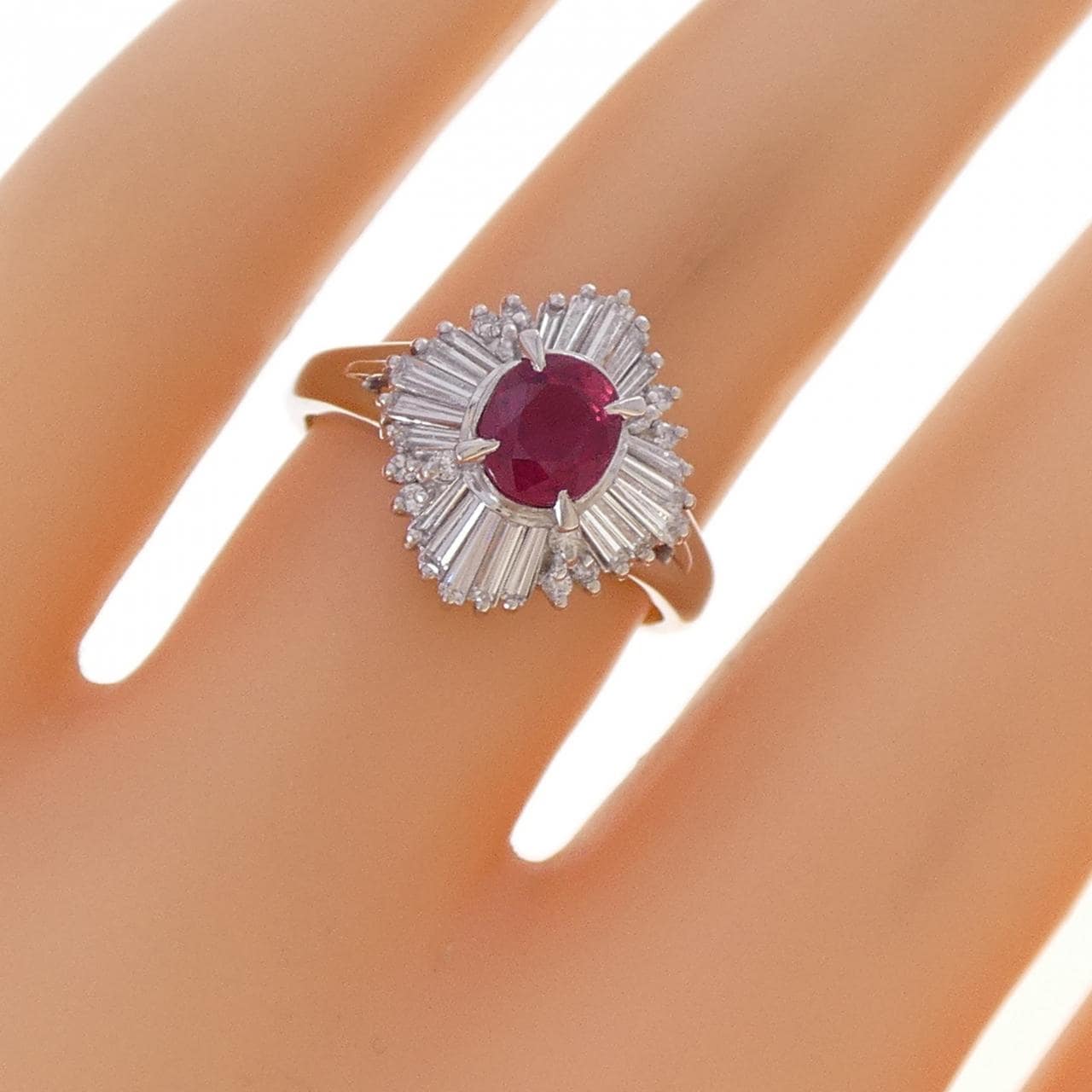 PT900 ルビー リング 0.64CT