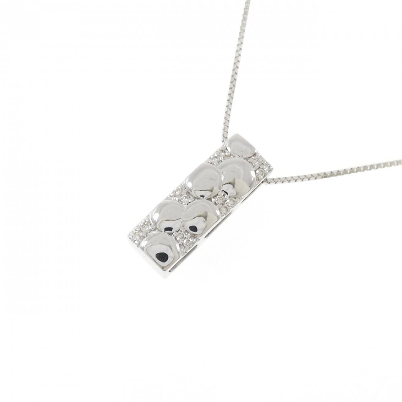 K18WG ダイヤモンド ネックレス 0.35CT