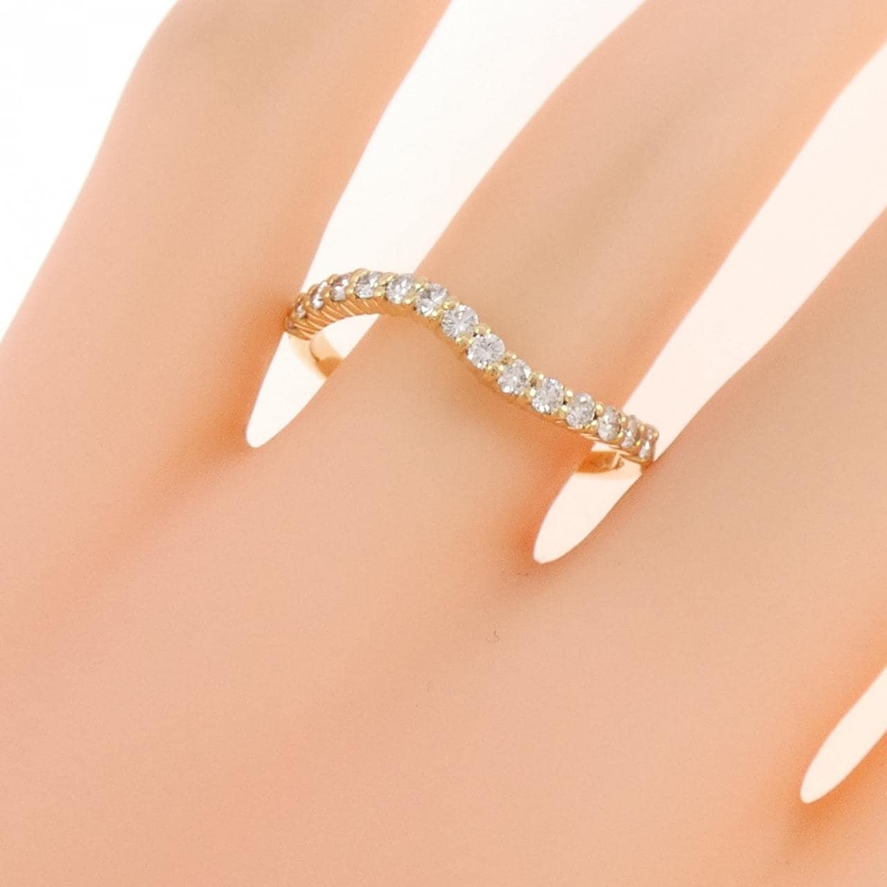 750YG ダイヤモンド リング 0.35CT
