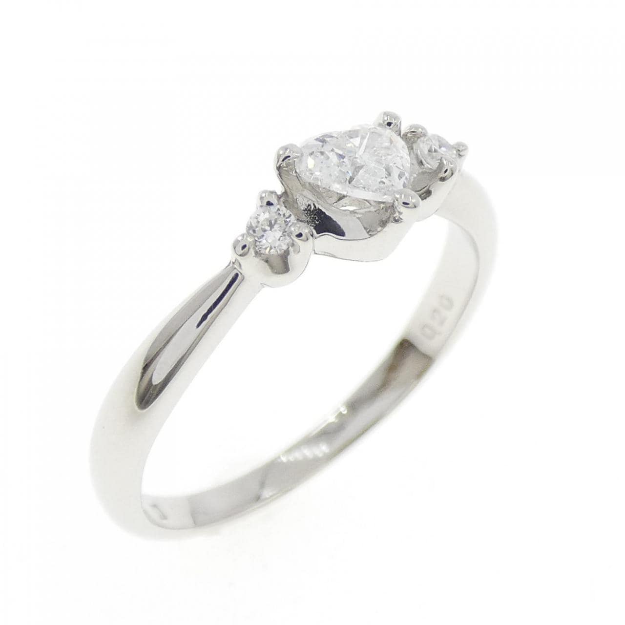 PT900 ハート ダイヤモンド リング 0.20CT