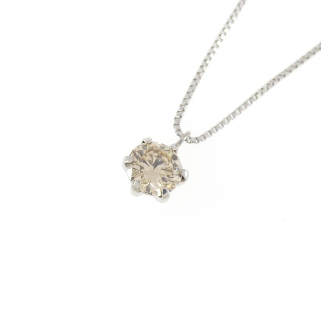 PT900/PT850  ソリティア ダイヤモンド ネックレス 0.30CT