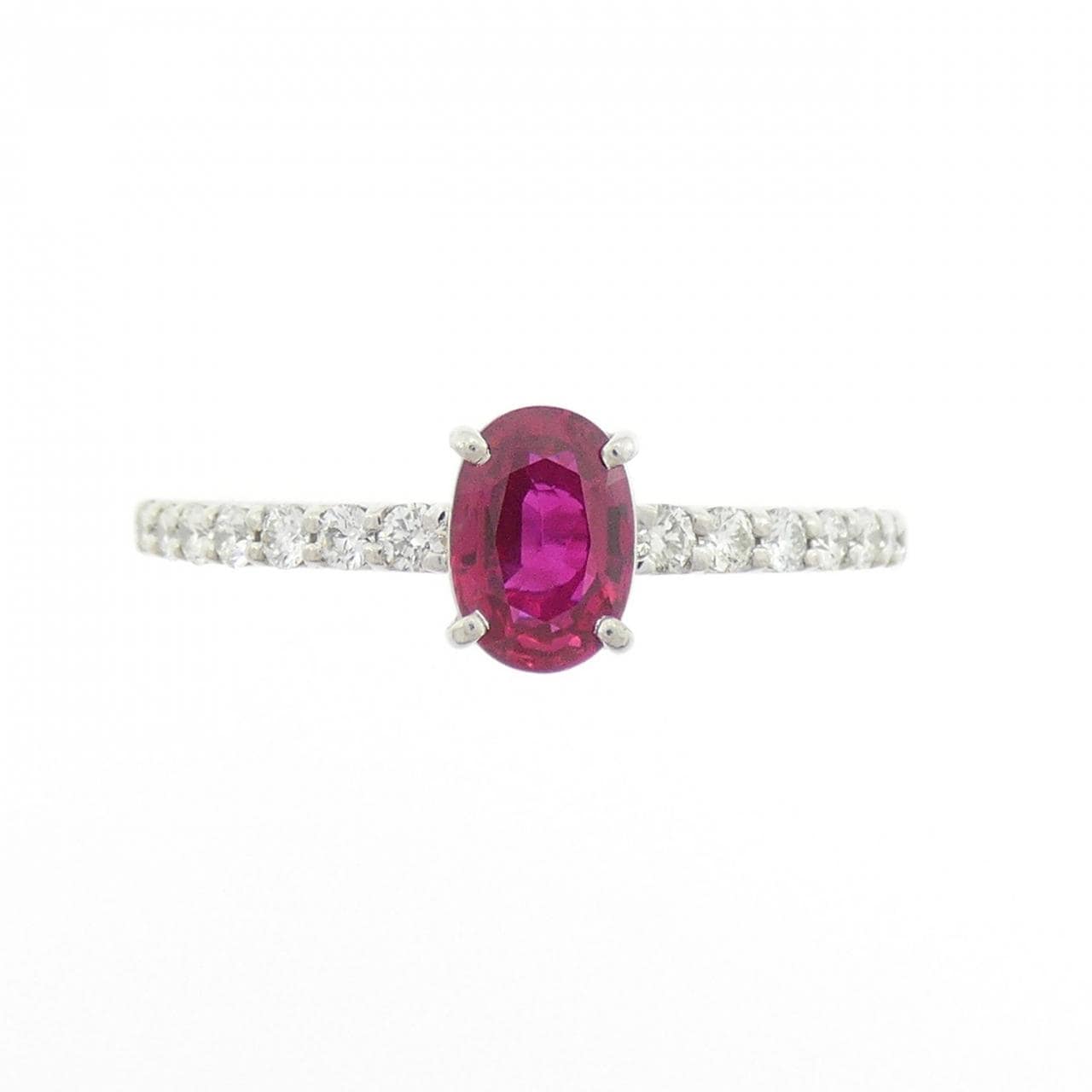 PT900 ルビー リング 0.728CT