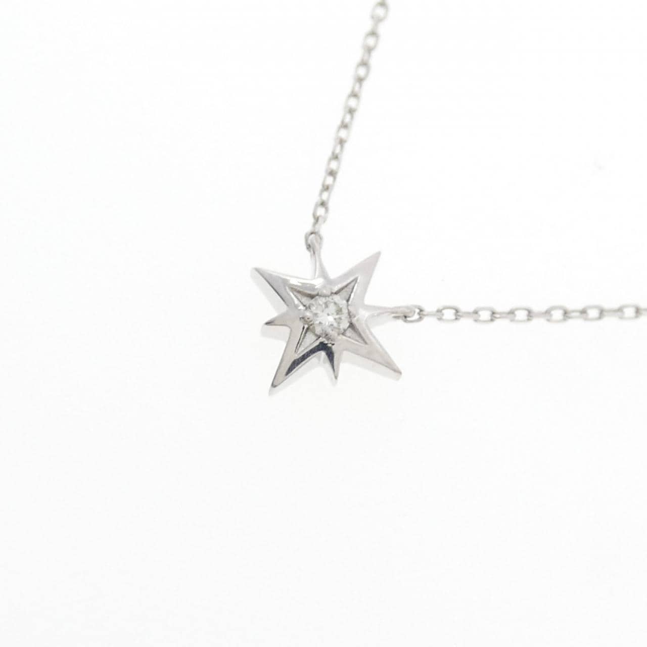 K10WG ダイヤモンド ネックレス 0.02CT