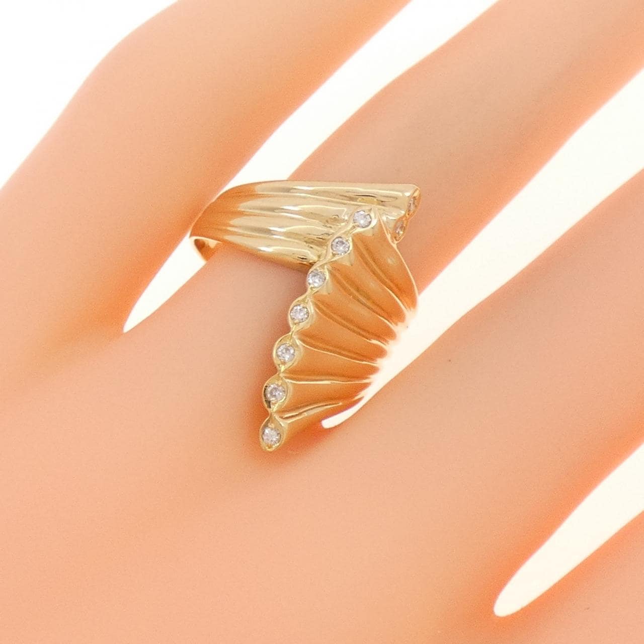 K18YG ダイヤモンド リング 0.08CT