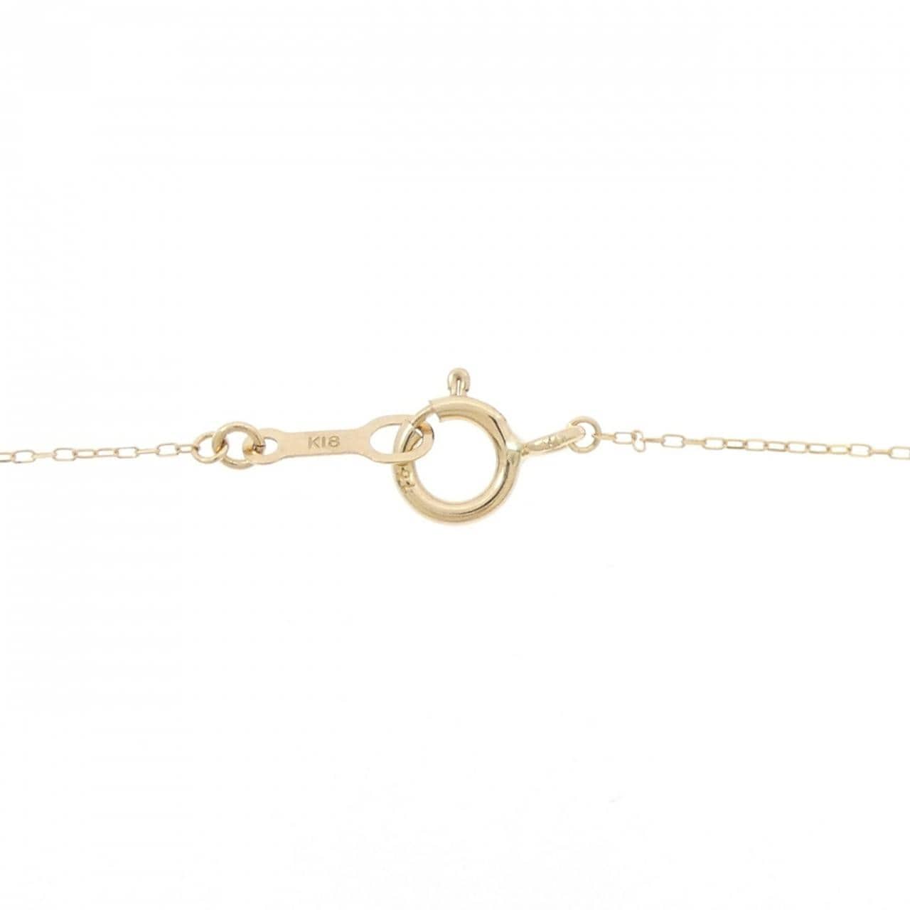 【新品】K18YG ソリティア ダイヤモンド ネックレス 0.12CT