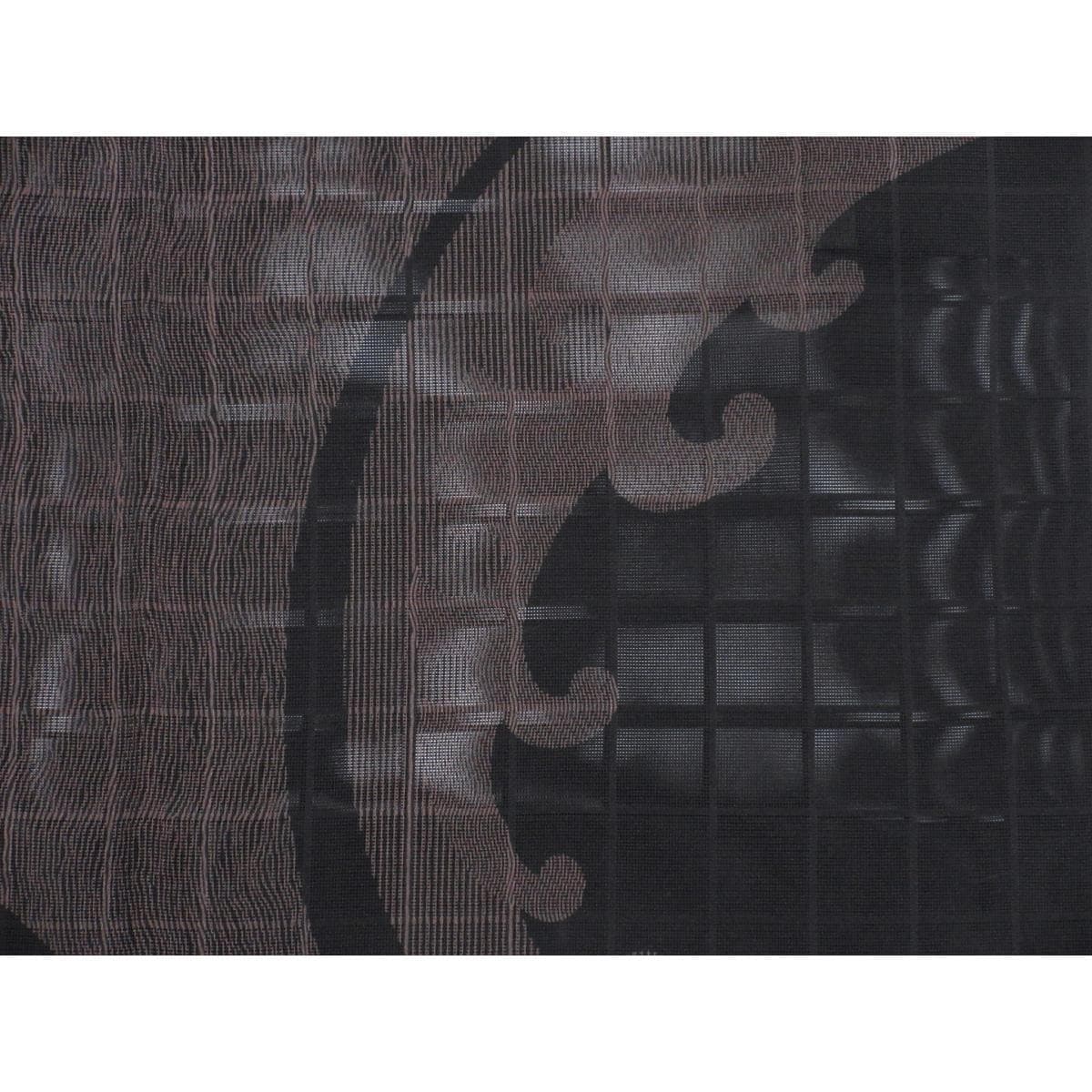 お洒落コート　単衣　紗織　セミロング　裄丈Ｓ寸