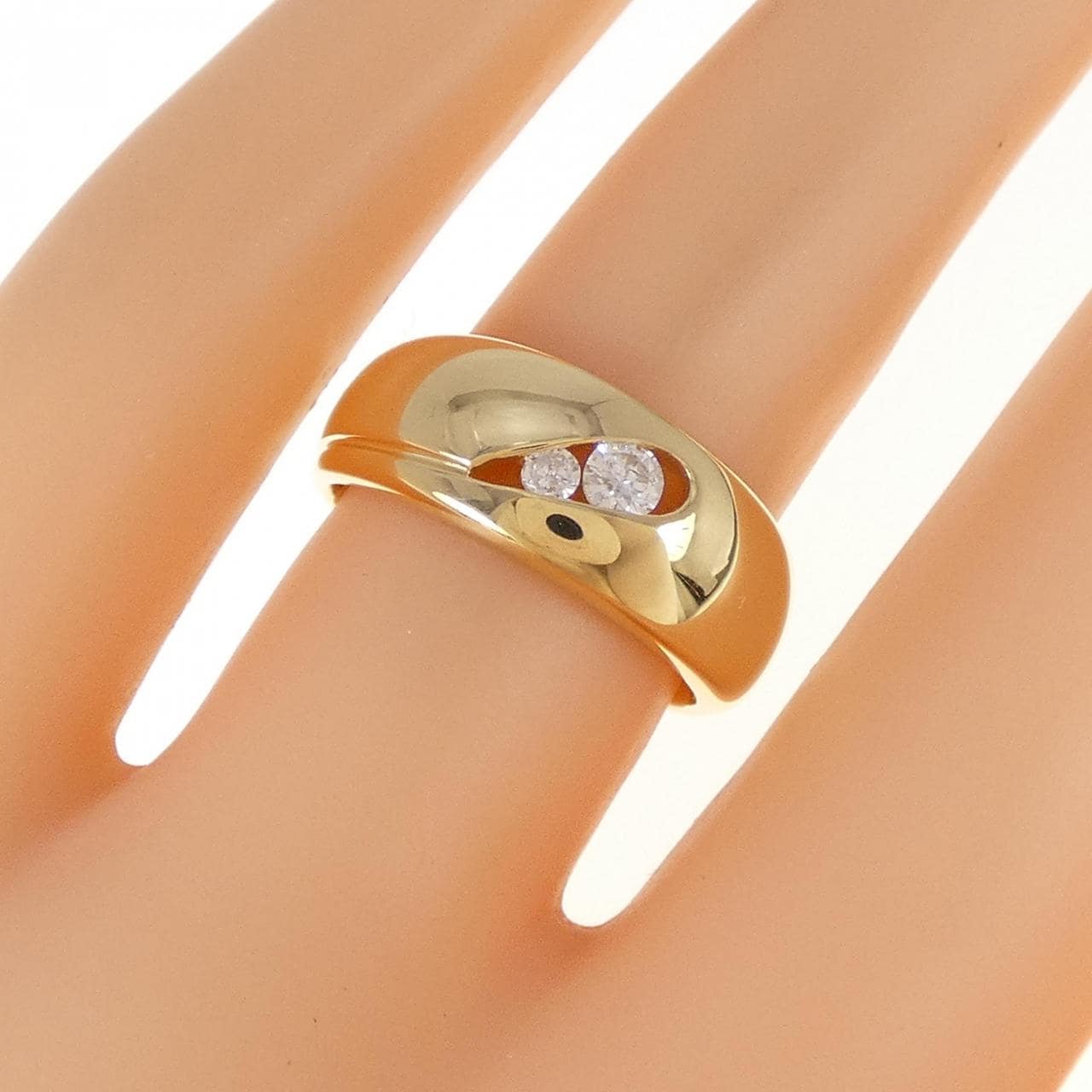 K18YG ダイヤモンド リング 0.13CT