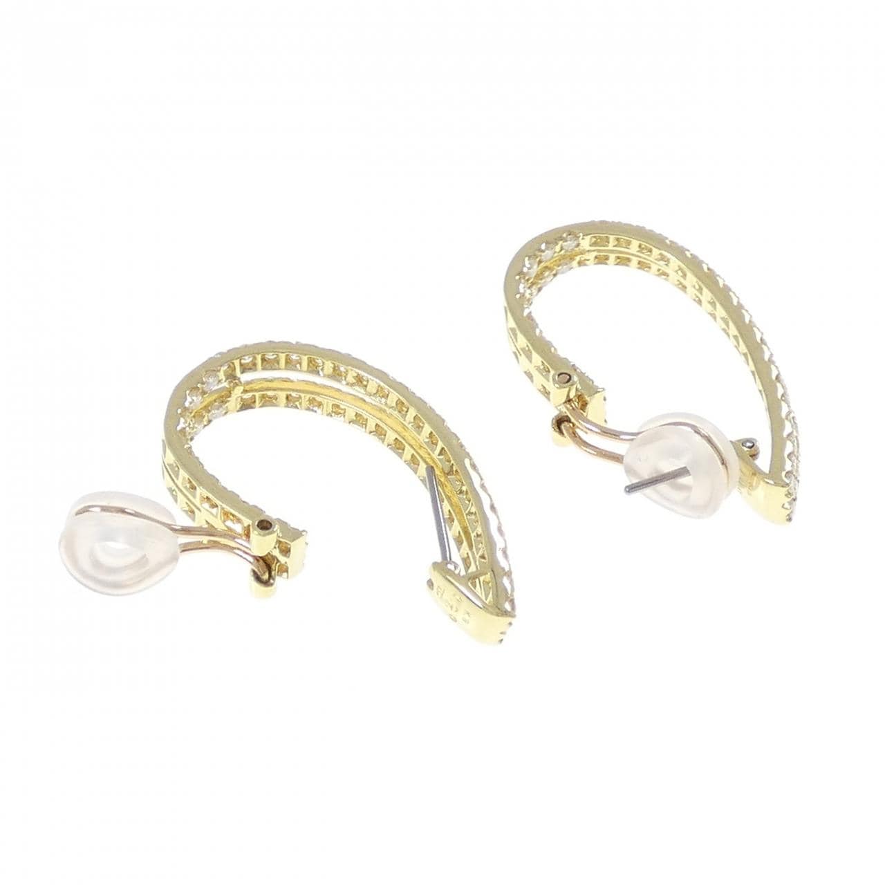 K18YG/* 2WAY ダイヤモンド ピアス/イヤリング 2.00CT