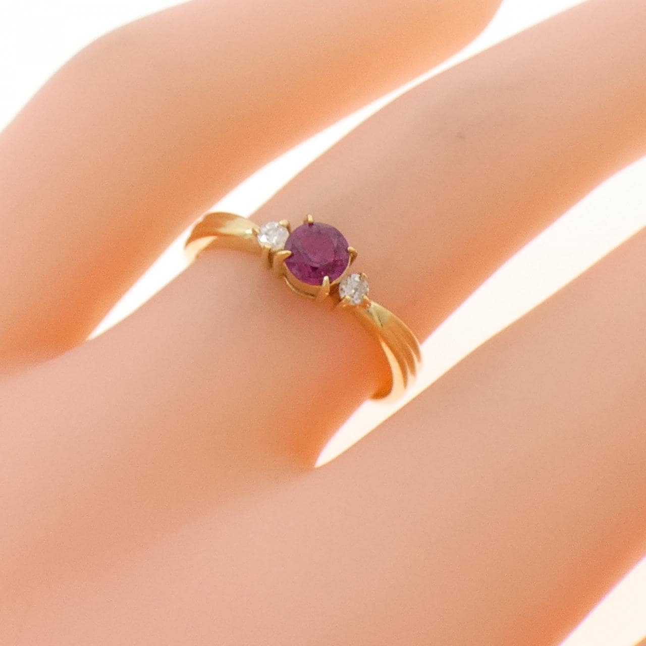 K18YG ルビー リング