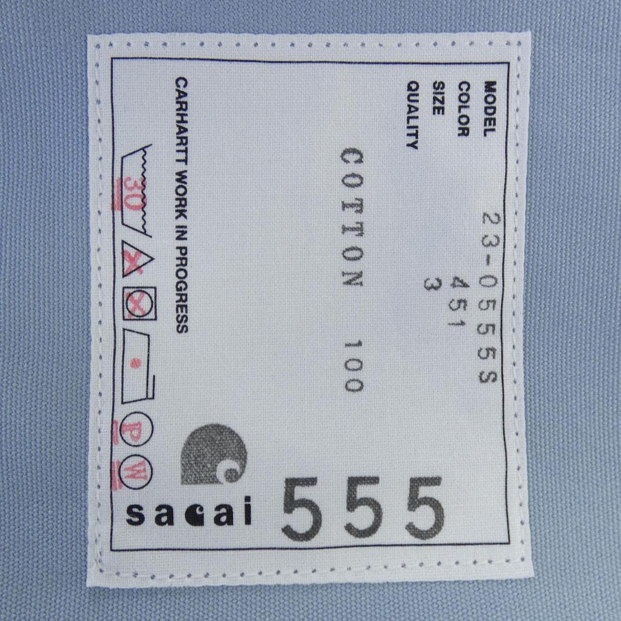 サカイ SACAI CARHARTT 23-0555S UNISEX パンツ