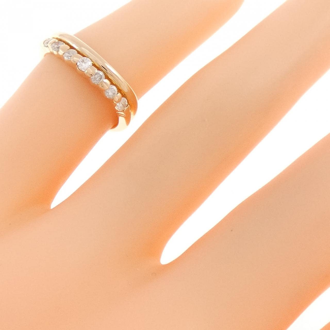K18PG ダイヤモンド ピンキーリング 0.18CT