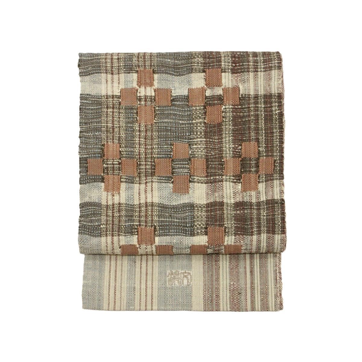 名古屋帯　【渡文】紬織