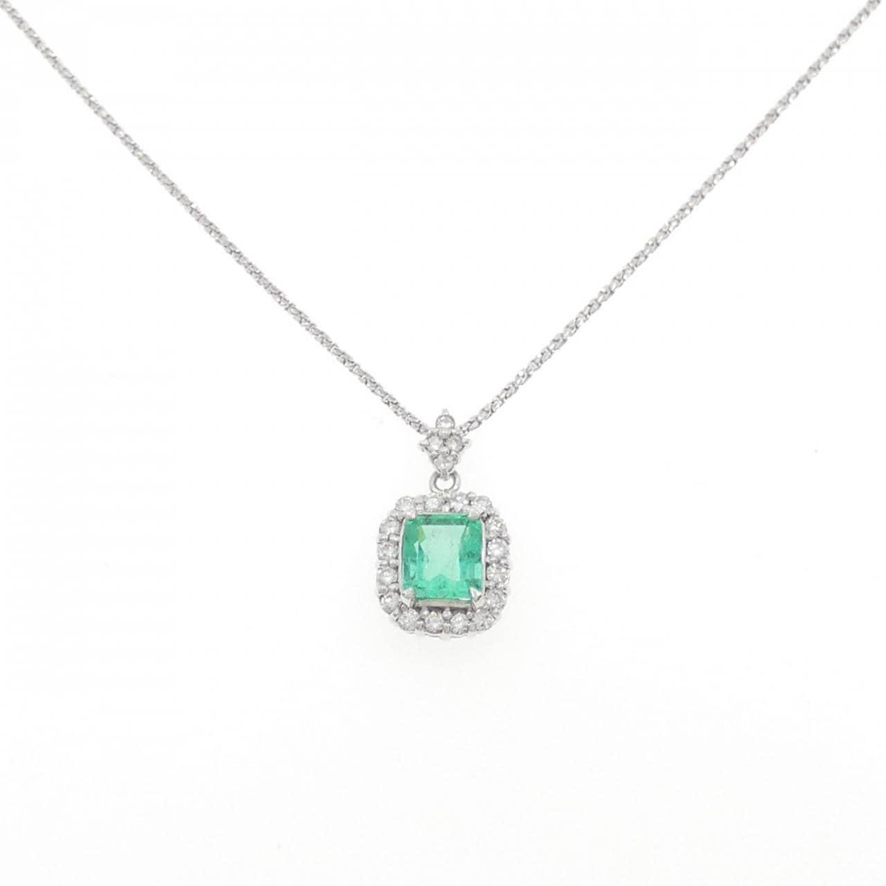 K18WG エメラルド ネックレス 1.76CT