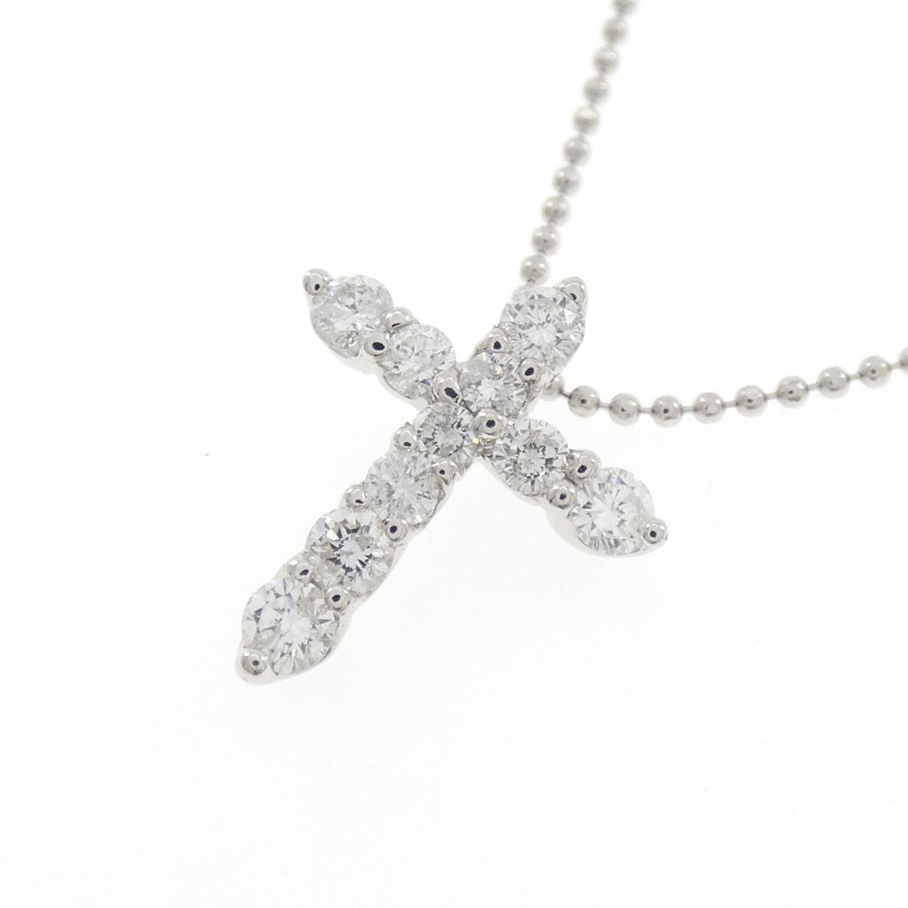 PT900/PT850 クロス ダイヤモンド ネックレス 0.53CT