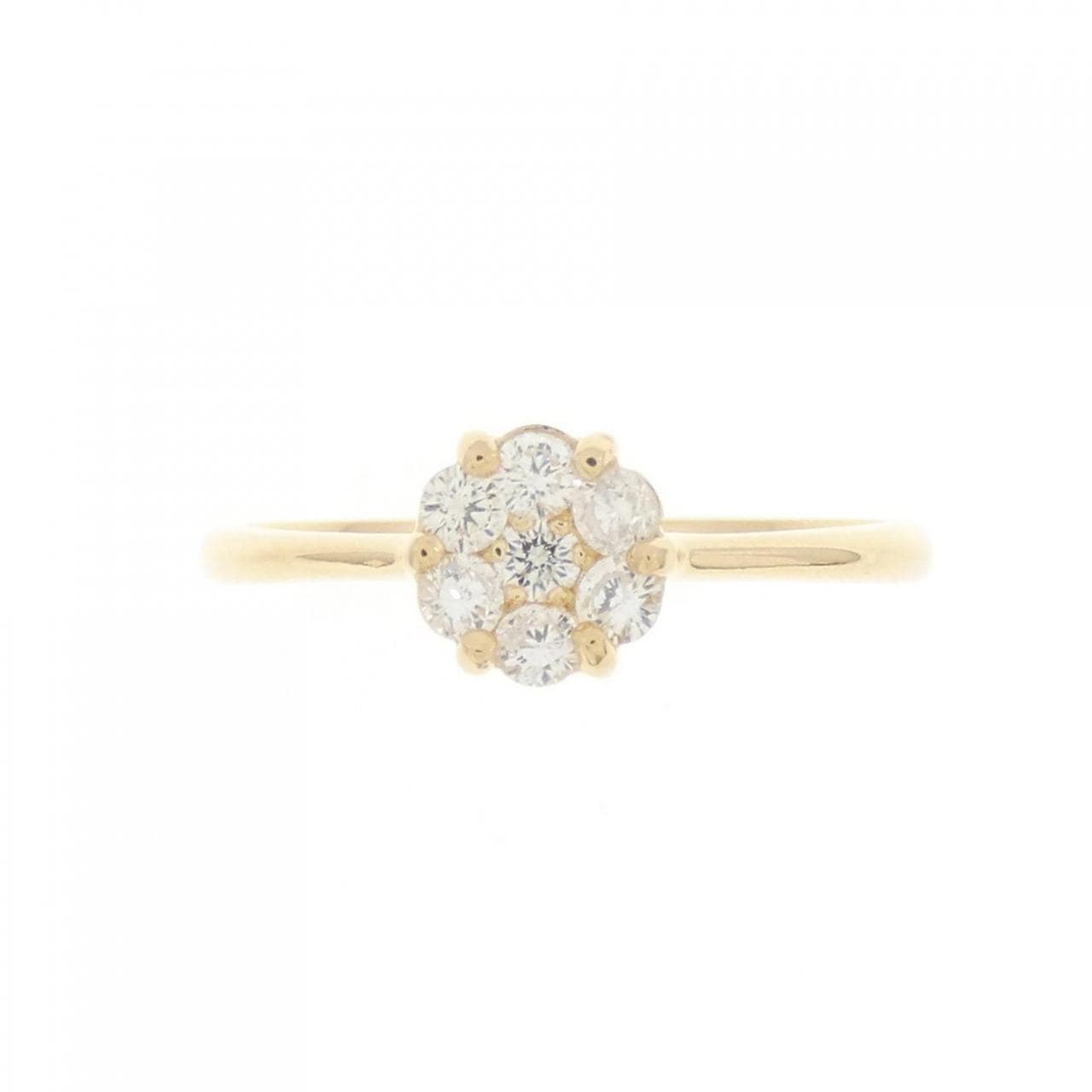 [Remake] K18YG flower Diamond ring 0.20CT