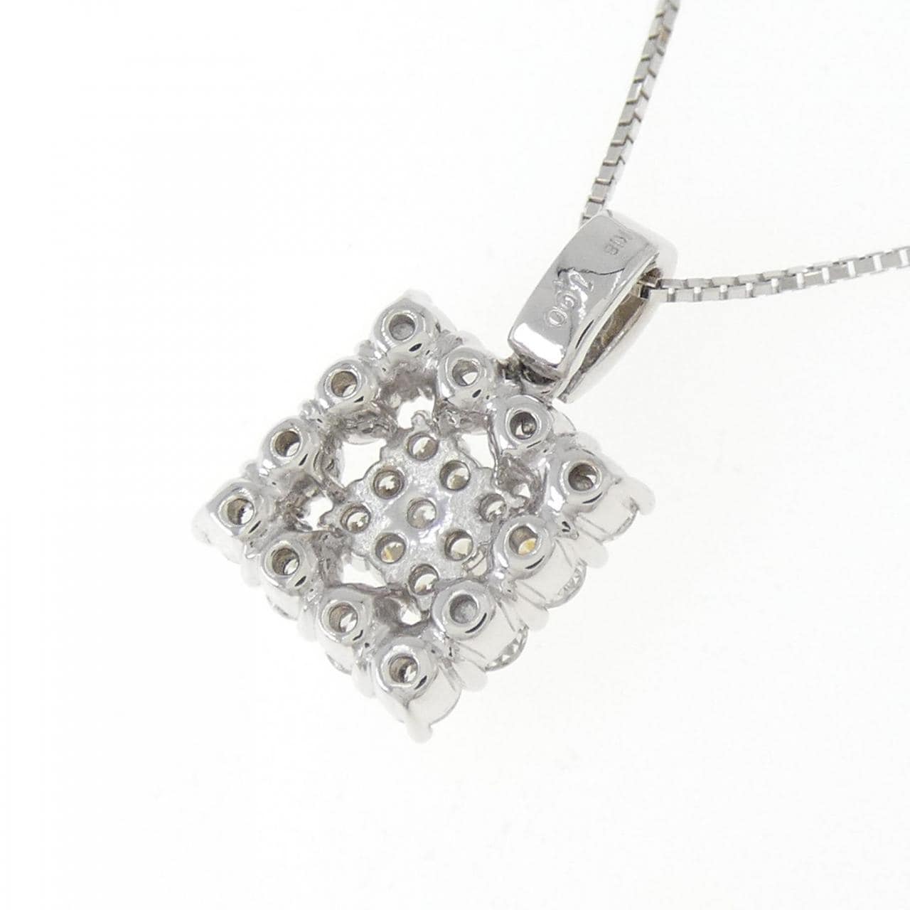 K18WG ダイヤモンド ネックレス 1.00CT