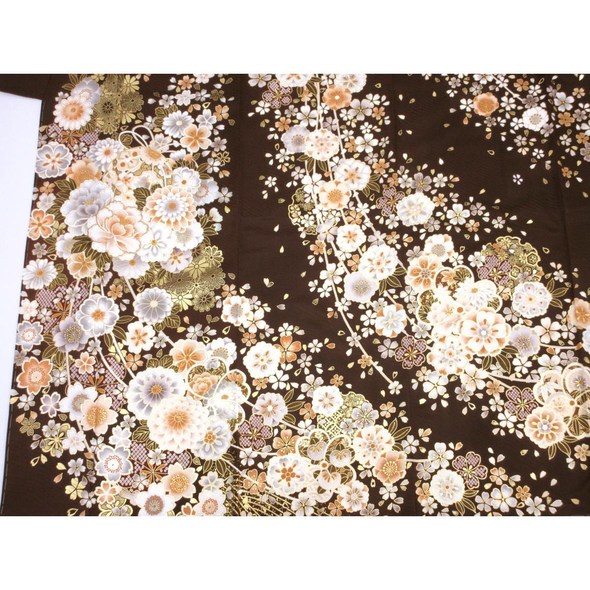 【新品】振袖　友禅金彩加工　刺繍入り