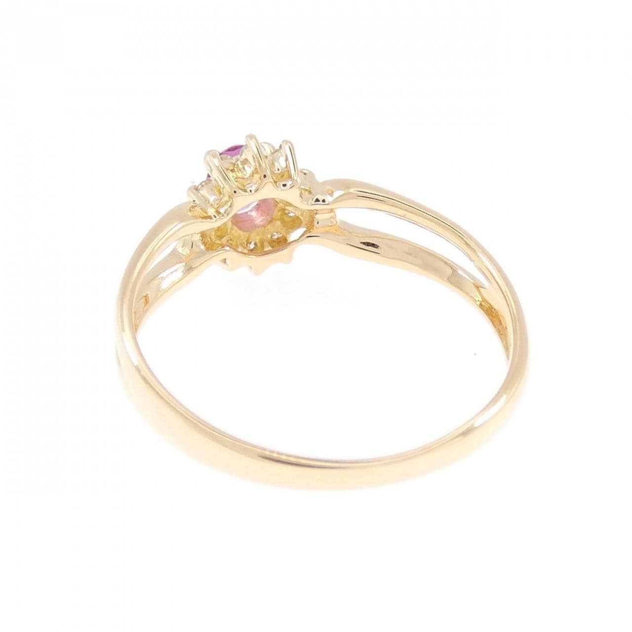 K18YG ルビー リング 0.19CT