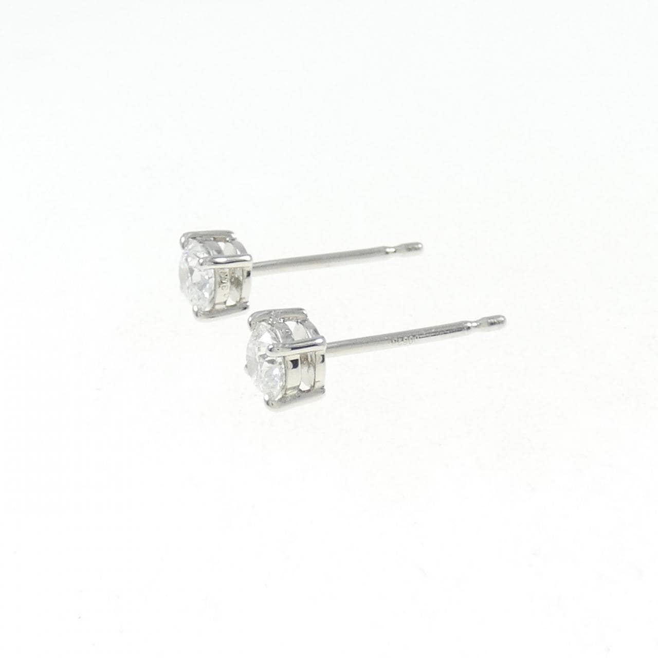 PT ダイヤモンド ピアス 0.302CT 0.304CT D VVS1 3EXT-EXT