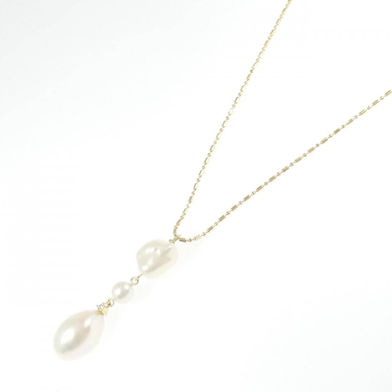 K18YG 淡水パール ネックレス