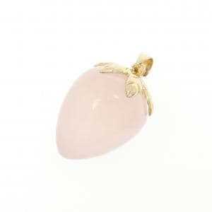 K18YG ストロベリー ローズクオーツ ペンダント