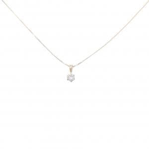 K18YG Solitaire Diamond Necklace 0.21CT