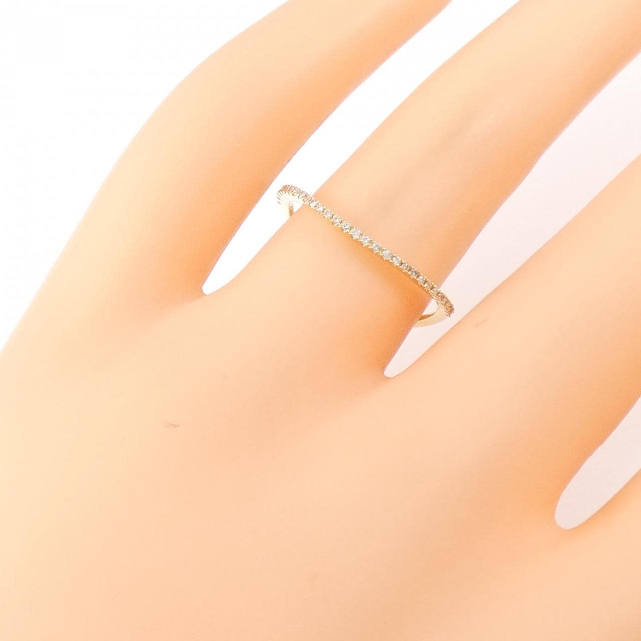 [BRAND NEW] K18YG Diamond Ring 0.07CT