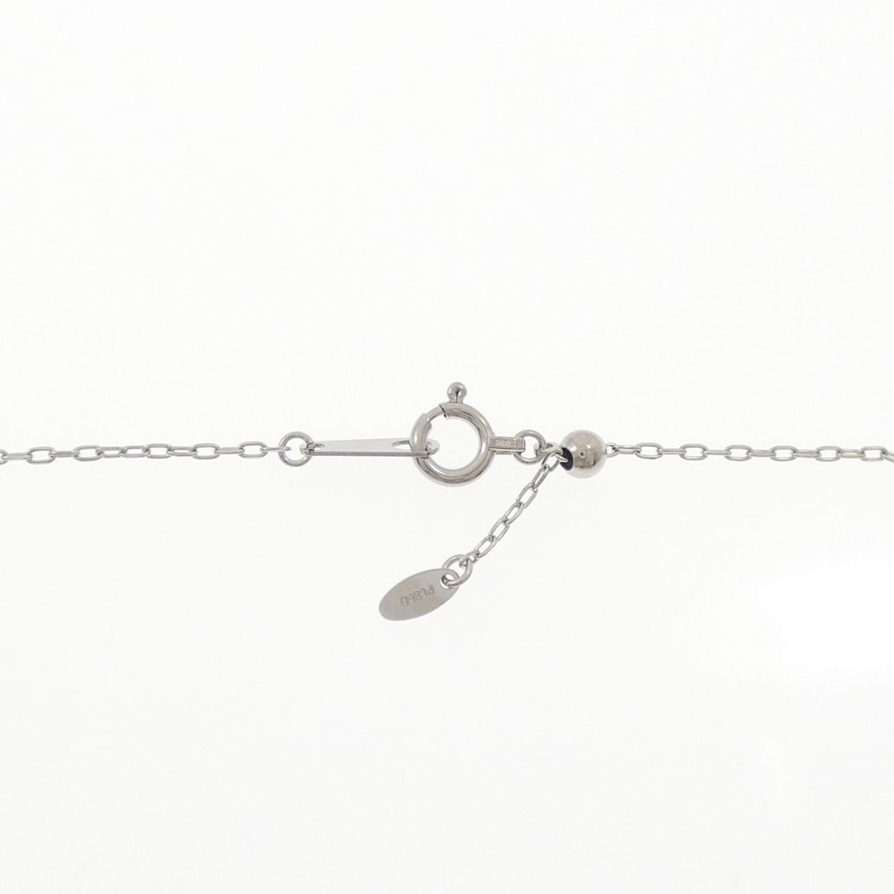 PT900/PT850 ハート ダイヤモンド ネックレス 0.10CT