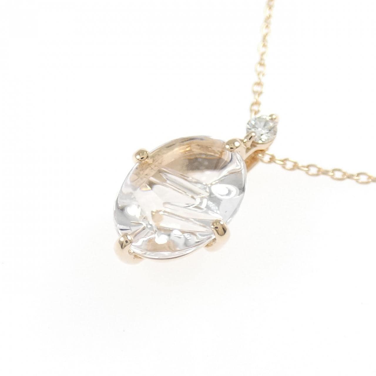 K18PG クオーツ ネックレス 1.32CT