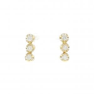 K18YG ダイヤモンド ピアス 0.08CT