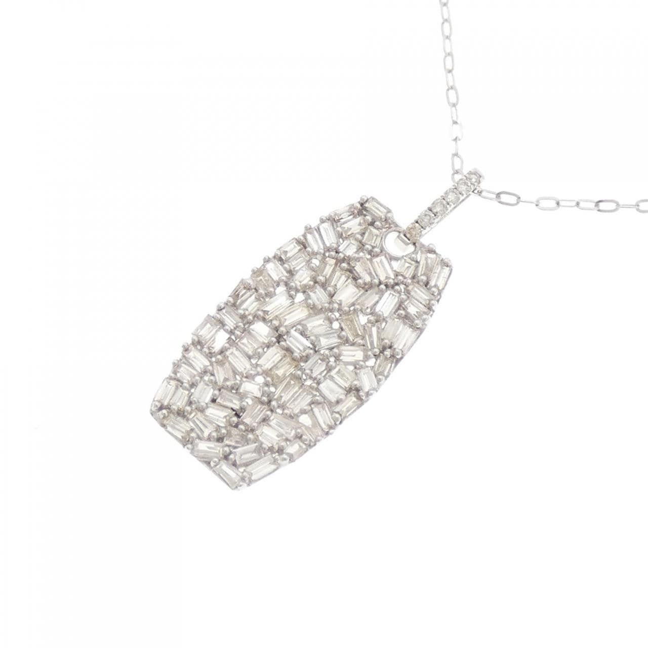 K18WG ダイヤモンド ネックレス 0.80CT